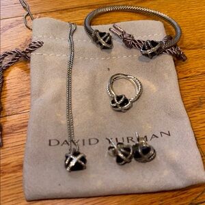 David Yurman black onyx cable set 3 piece